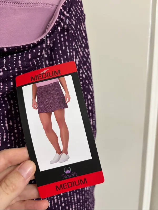 NEW Tranquility Active Skort in Sparkle Plum Purple - Size M - Image 4