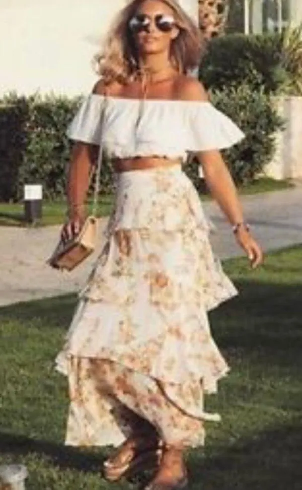 ZARA Blogger’s Favorite Floral Tiered Maxi Skirt - Image 2