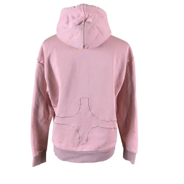 Sona Pink Embroidered Logo Hoodie Small Y2K‎ Streetwear Cozy Pullover Casual - Image 3