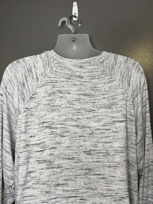 Aerie Sweater Womens XXL Gray Space Dye Knit Raglan Crewneck Pullover Cozy - Image 7