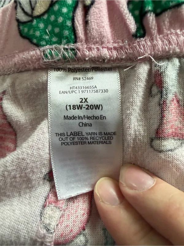 Holiday Time Womens Pink Gnome Print Pajama Set - Image 3