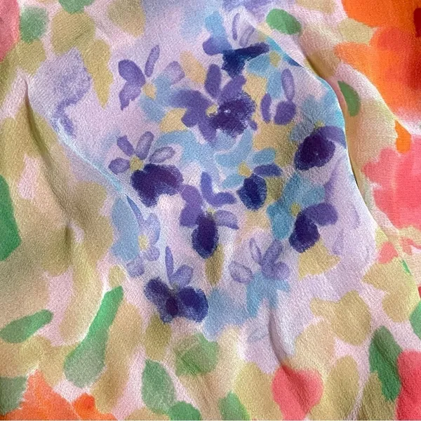 Talbots Silk Floral Sleeveless Midi Dress Pink Multicolor y2k Size 10 - Image 12