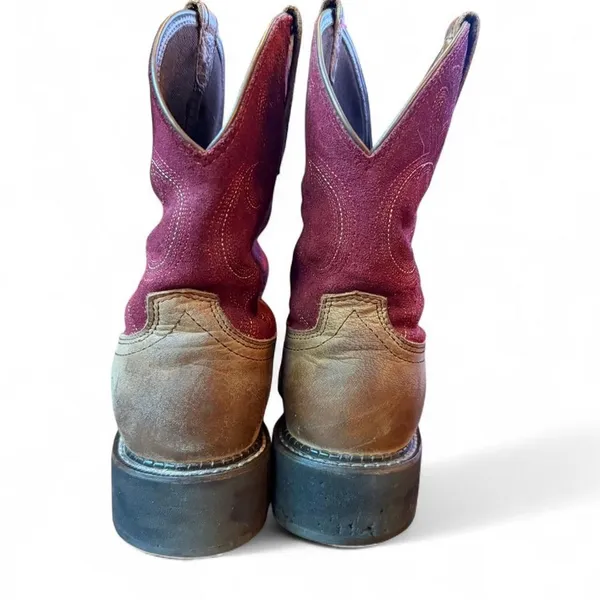 Ariat Fatbaby Heritage Western Boots Women’s Size 10B Burgundy Leather Round Toe - Image 5