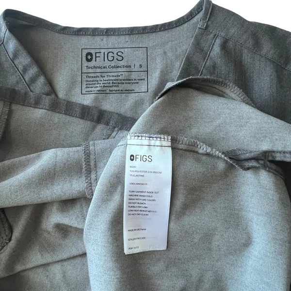 Figs Casma Three Pocket Scrub Top Size Small Graphite Womens… - Image 10