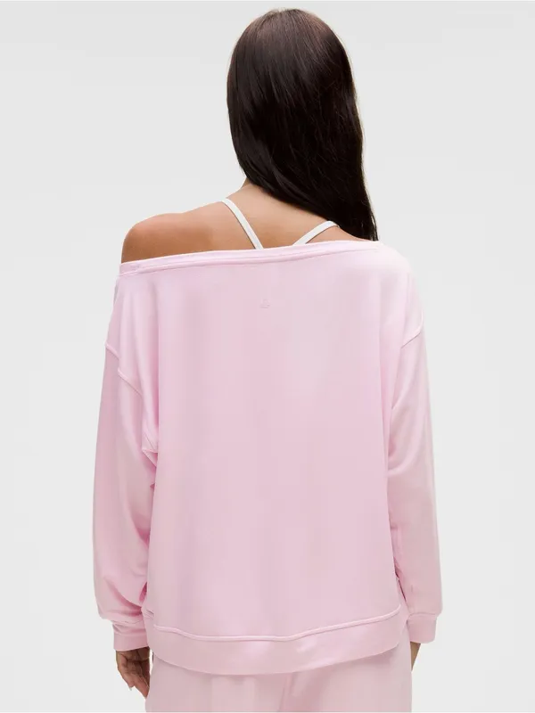 Lululemon becalm oversized boatneck long sleeve sweatshirt NEW NWT pink bllp - Image 2