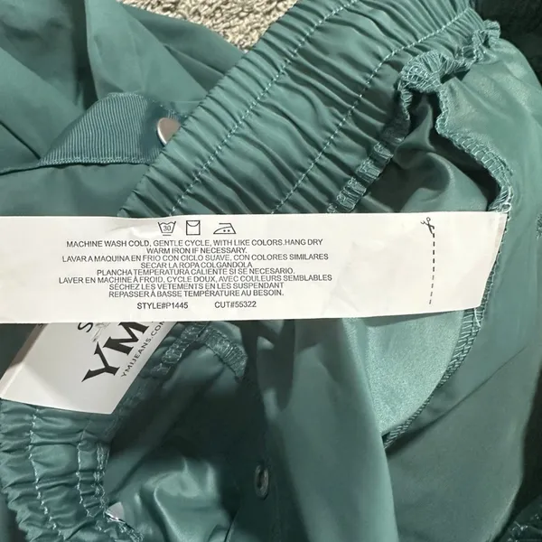 YMI Jeans Teal Snap-Button Wide Leg Pants - Image 9