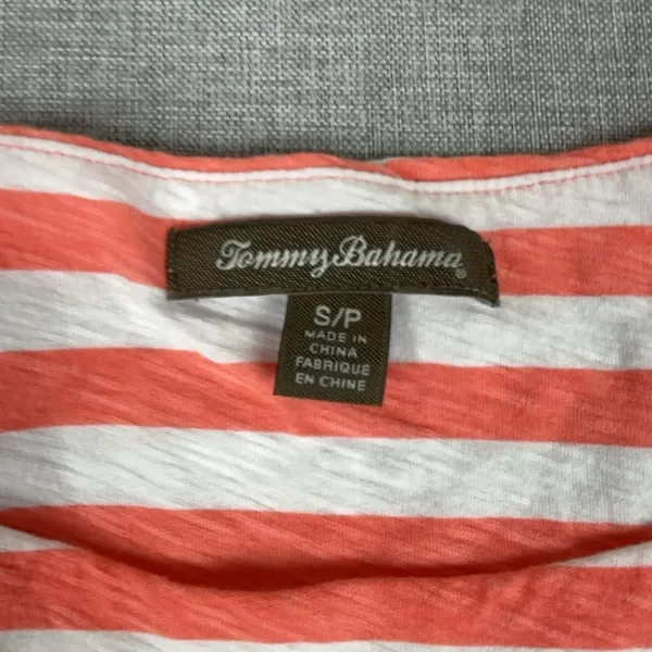 Tommy Bahama Tank Dress Womens Small Pink White Striped Scoop Neck Cotton Jersey - Image 3