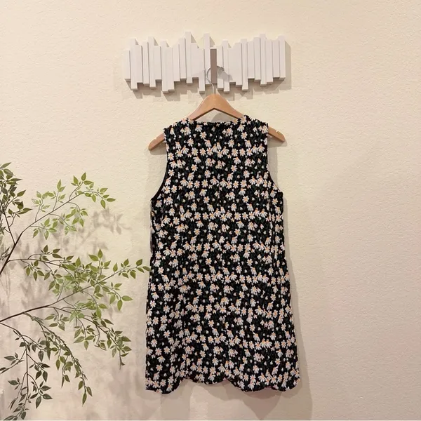 Lost + Wander Chamomile Hills Mini Shift Dress Black White Floral Size M NWT - Image 6