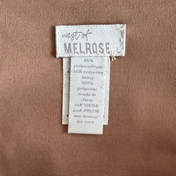 Brown Leather Women's Top Size L - Image 3