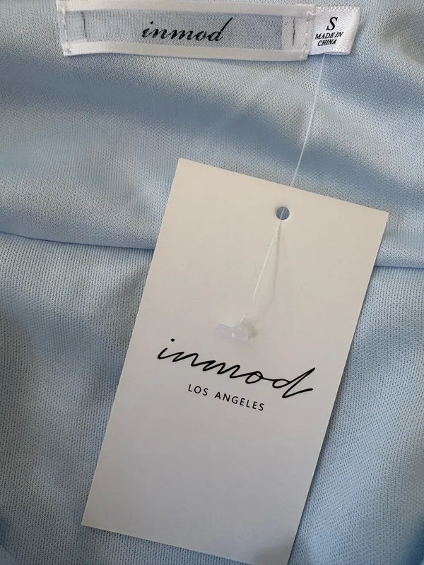 Inmod Sequin Ruffle Top Blue - Image 3