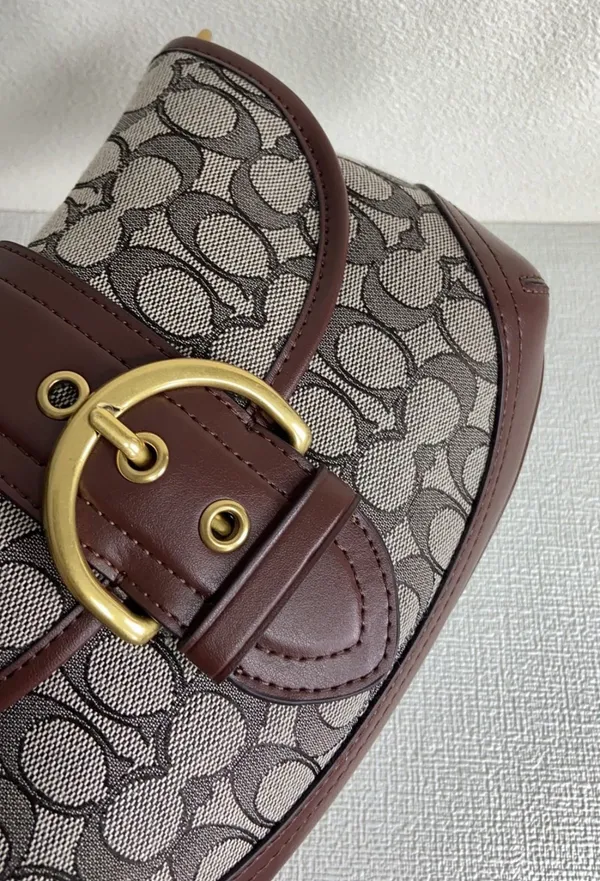 Coach Brown Soho Shoulder Bag Signature Jacquard - Image 10