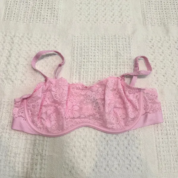 PINK Victoria’s Secret medium Wink unlined lace scoop bra BC3 3212 - Image 10