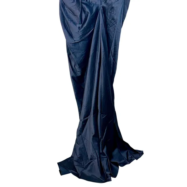 NWT Mandalay Navy Blue One Shoulder Beaded Sequin Evening Gown Dress Size 14 - Image 11