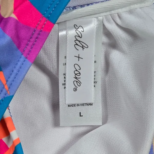 Salt + Cove Junior's‎ Tropical Breeze Knotted One Piece Swimsuit L NWT - Image 4