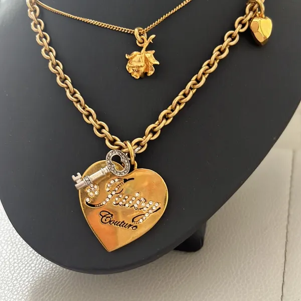 Juicy Couture | Double Layer Charm Necklace Gold Tone - Image 2