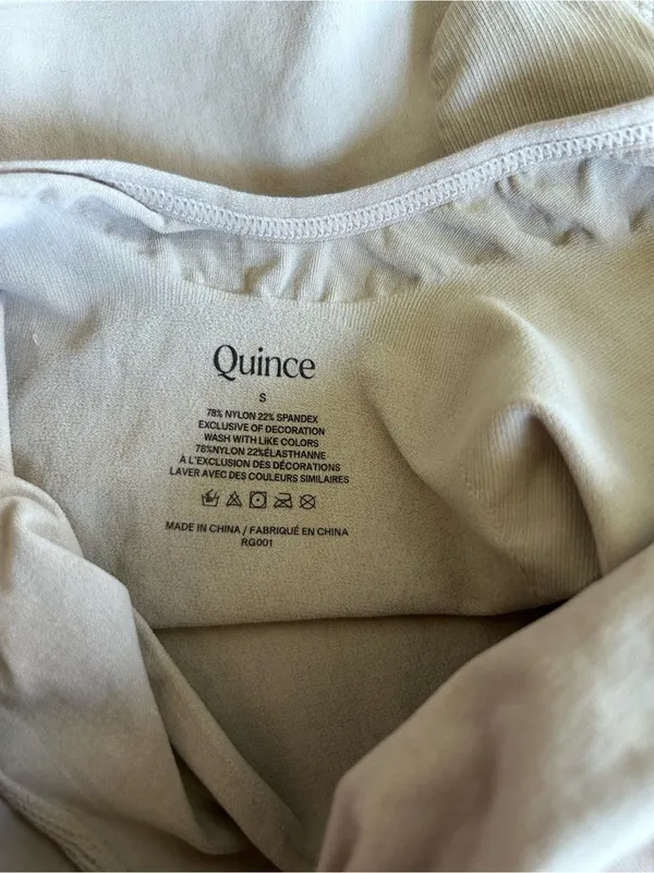 NWOT‎ Quince Beige Snap Gusset Shapewear Bodysuit Size Small - Image 3