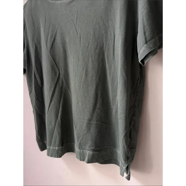 Old Navy Washed Sage Green Oversized Boxy Tee Shirt 100% Cotton Crew Neck XS - Image 4