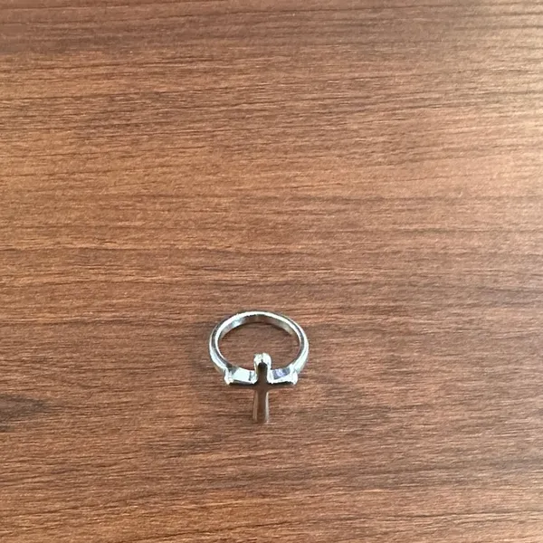 Silver Cross Ring - Image 2