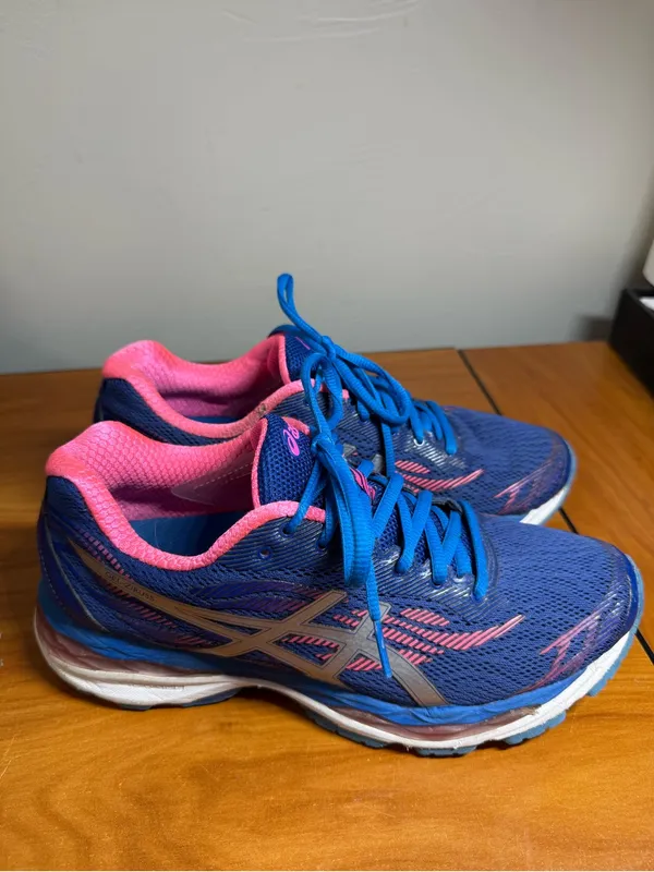 Asics‎ Gel Ziruss Women’s Running Shoes Blue Pink Comfort Athletic Size 9 T7J6N - Image 4