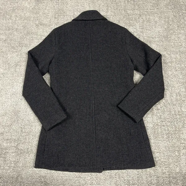 Abercrombie & Fitch Pea Coat Womens Small Wool Blend Herringbone Double Breasted - Image 8