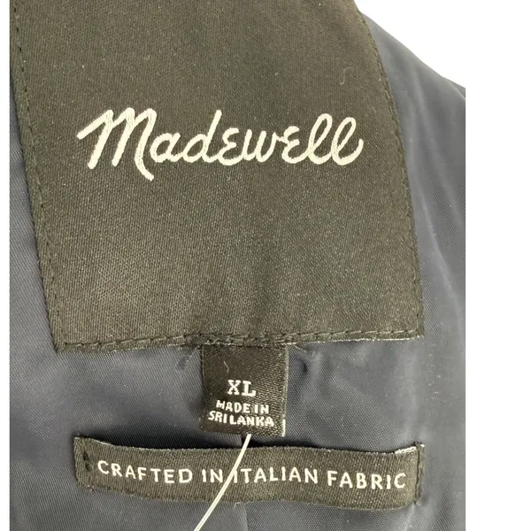NWT Madewell Women's Sutter Crop Blazer Jacket Grey Italian Fabric NM509 Size XL - Image 3
