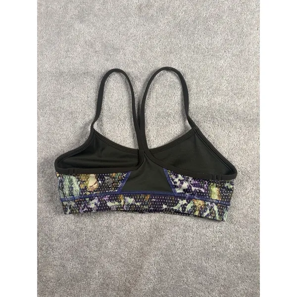 lululemon Flow Y Bra 4 black multi print - Image 4