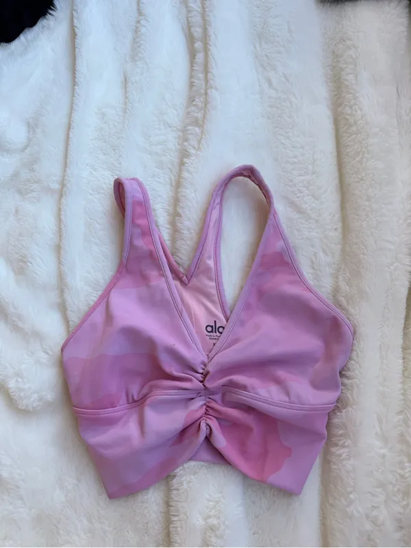 ALO Yoga Pink Camouflage Sports Bra - Image 2