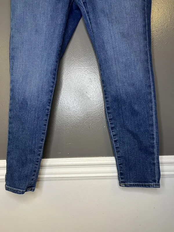 Lauren Ralph Lauren Jeans Womens 12P Petite Blue Med Wash Skinny Stretch Denim - Image 3