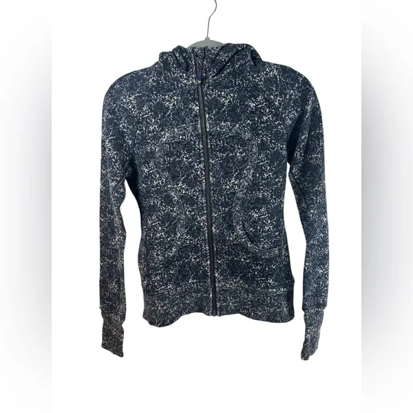 Lululemon‎ Scuba Hoodie II Rocky Road Sand Dune Storm Grey Black Size 4 Zip up - Image 4