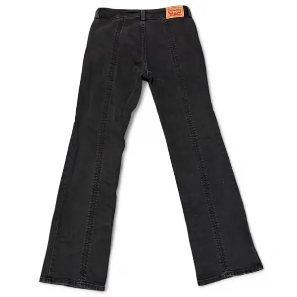 Levis black seamed super low bootcut jeans - Image 4