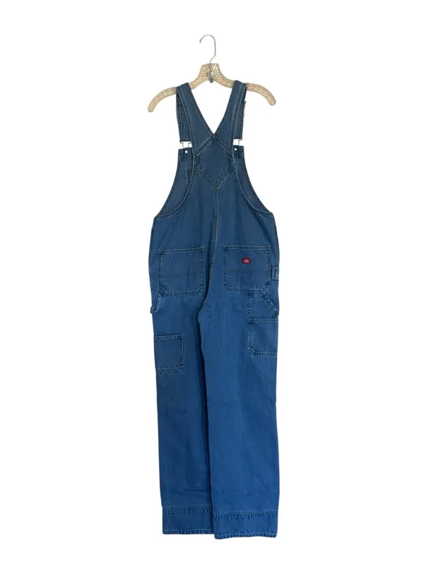 NWT DICKIES Women's Relaxed Fit Bib Overalls Medium Wash Blue Small - Image 8