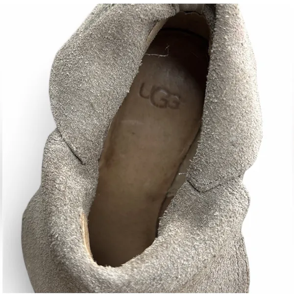 UGG Australia Elora Sahara Genuine Smooth Leather Stacked Heel Ankle Boot Size 5 - Image 9