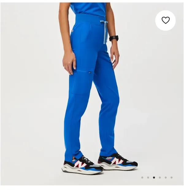 FIGS High Waisted Yola Scrub Pants XS (Royal Blue) - Image 7