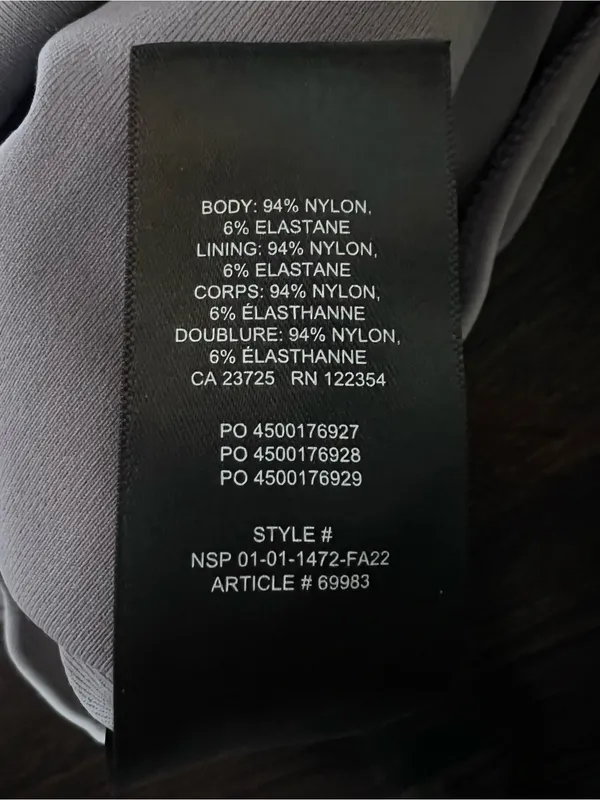 Babaton Aritzia Contour Tank Bodysuit Square Neck Rocky Grey Small - Image 8