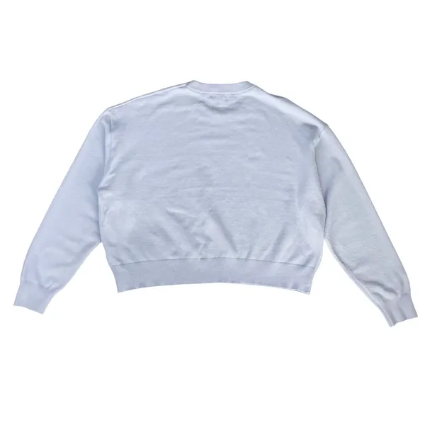 Orange Kiss‎ Sweater Teddy Bear Light Blue Knit Pullover Women Size Large Twee - Image 3