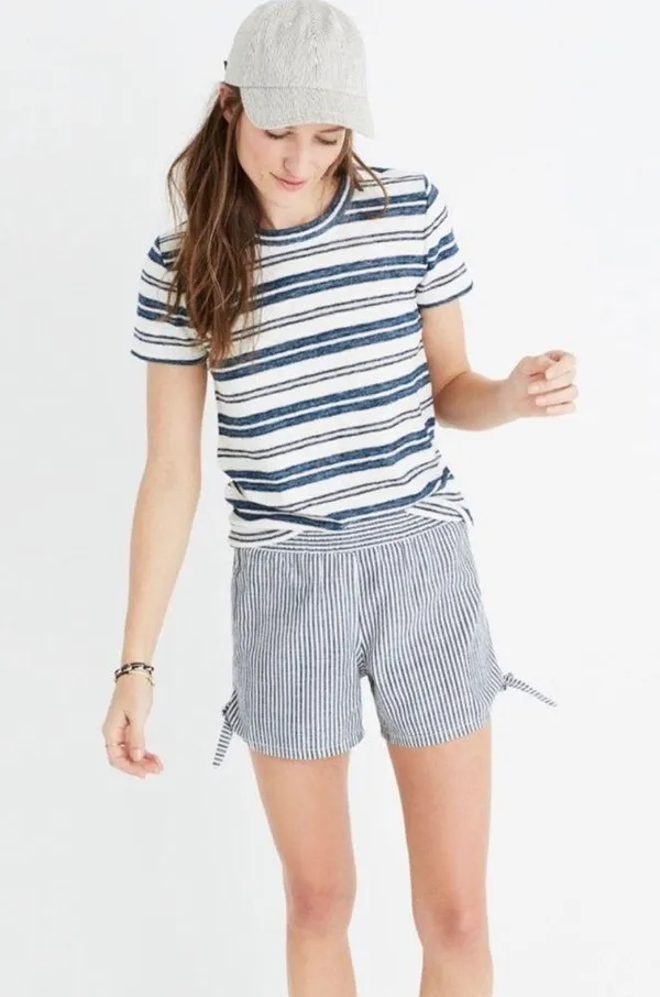 Madewell Hi-Fi Shrunken Striped Tee Vonda Stripe - Image 2