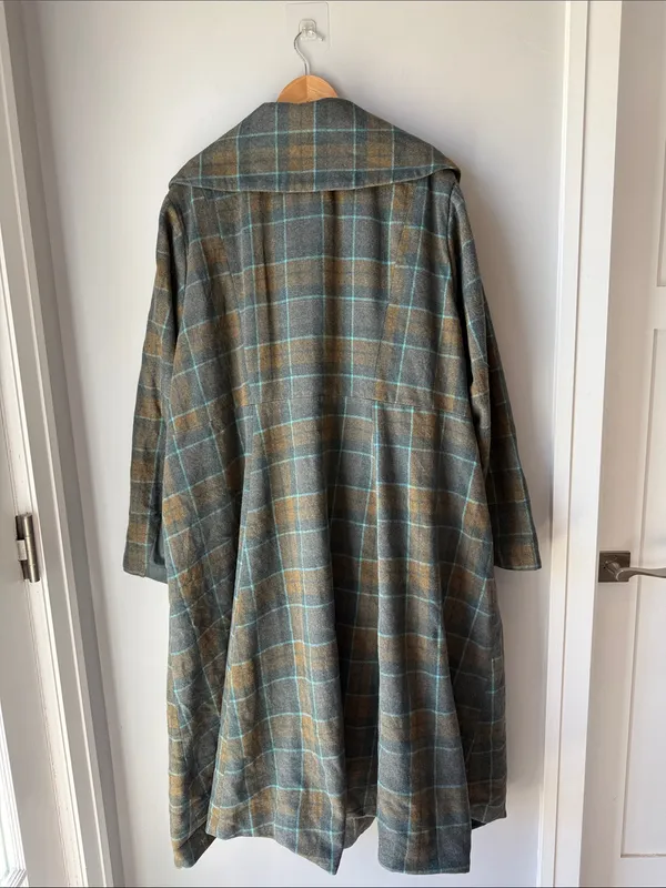 Outlander Mackenzie Tartan Plaid Wool-Blend Fit & Flare Coat - Image 3