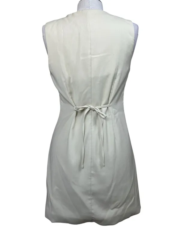 Abercrombie Mara High-Neck Vest Mini Dress in Butter Yellow Size Small Preppy - Image 4