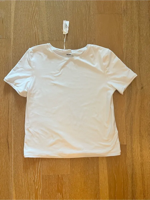 aerie White Crewneck Short Sleeve Top - Image 8