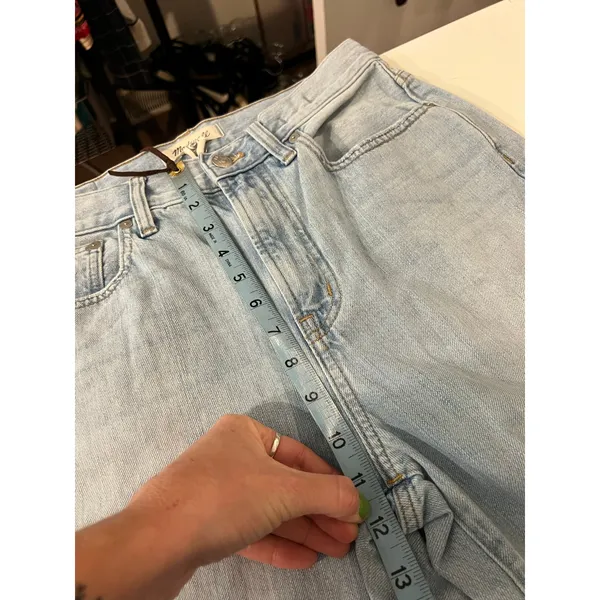 Madewell Light Wash Curvy The Perfect Vintage Straight Leg Jean Size 28 - Image 9