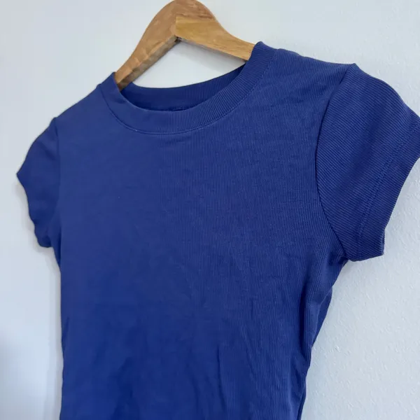 Madewell Supima Rib Crop Tee Size XS - Image 3