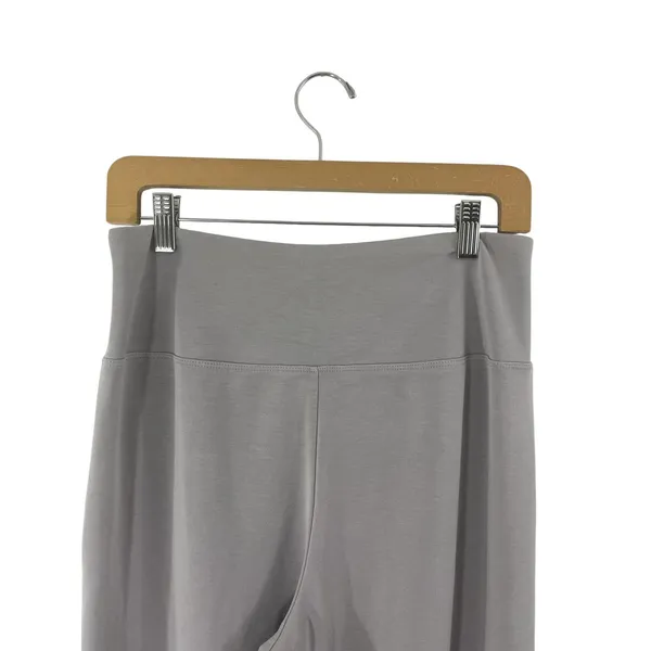 Athleta Womens Seasoft Wide Leg Crop Pants Neutral Medium Boho Gray Lagenlook - Image 4