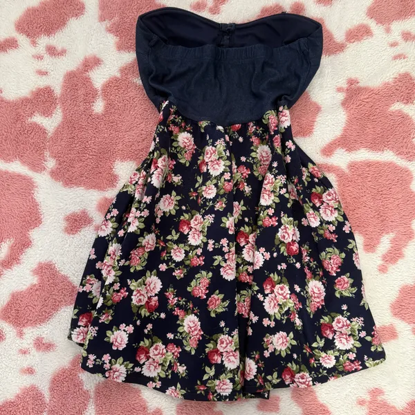 🌸 strapless floral mini dress – coquette summer vibes small 🌸 - Image 4