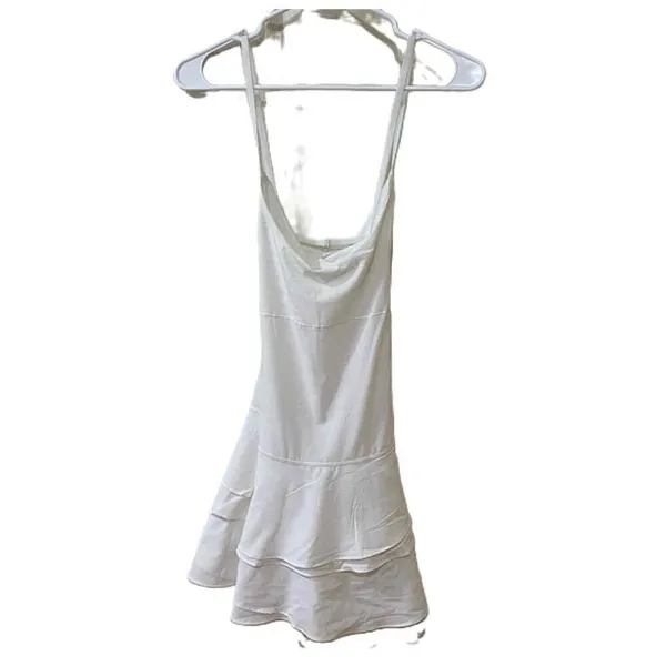 NEW OFFLINE BY AERIE Tennis Dress White Sleeveless Ruffle Hem LARGE Soft Support - Image 6