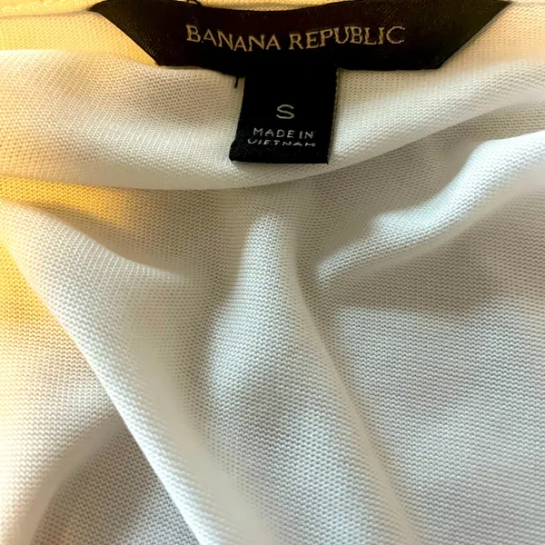 Banana Republic White Long Sleeve‎ Top Size Small - Image 3
