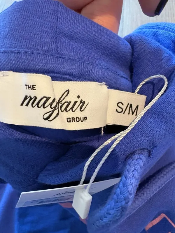 The Mayfair Group Hoodie Size S/M Blue Nice Person - Image 4
