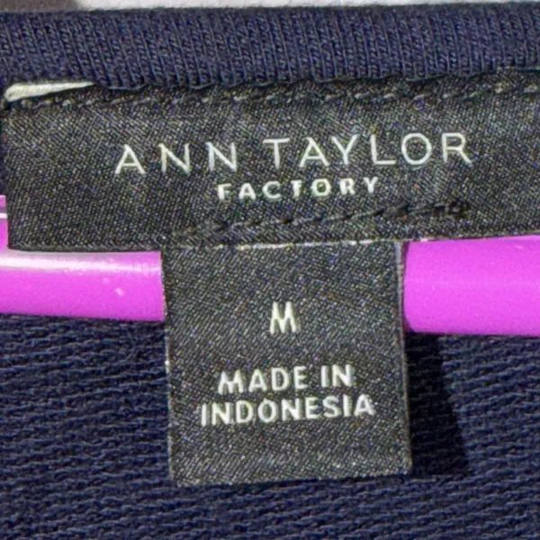 Ann Taylor Factory Medium Navy Tassel Sleeve Top - Image 4
