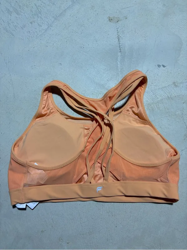 Fabletics orange peach athletic Sports Bra XL - Image 5