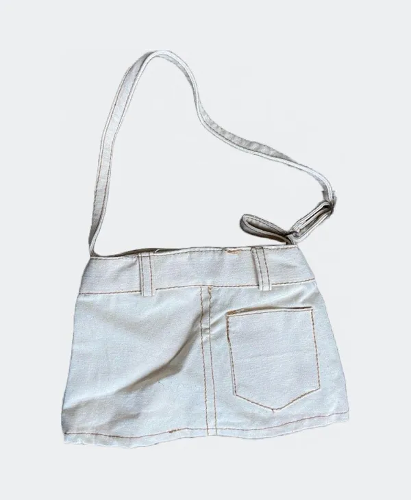 NWT Vintage Y2K Small White Denim Purse 🔥 - Image 2