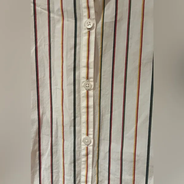 Madewell Slightly Oversized‎ Cotton Central Shirt in Sadie Stripe Multistripe XS - Image 10